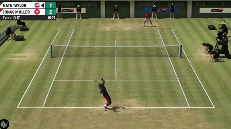 Virtual tennis match